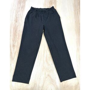 A New Day Skinny Ankle Pants Womens XS Black Pinstripe High Rise Stretch Career